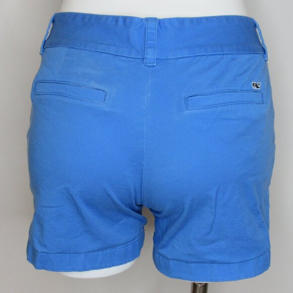 Vineyard Vines Blue Chino Everyday 4" Shorts Women's 2 - Picture 3 of 9